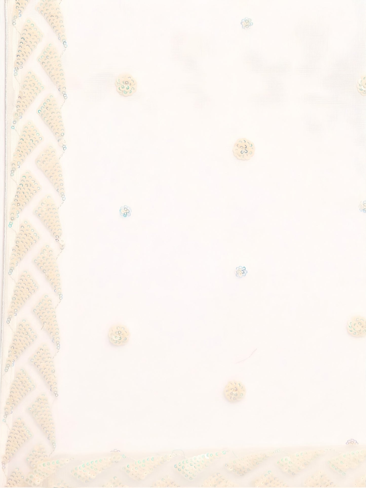 NET FABRIC HEAVY SEQUINNED WORK LEHENGA CHOLI AND DUPATTA GOLDEN COLOUR