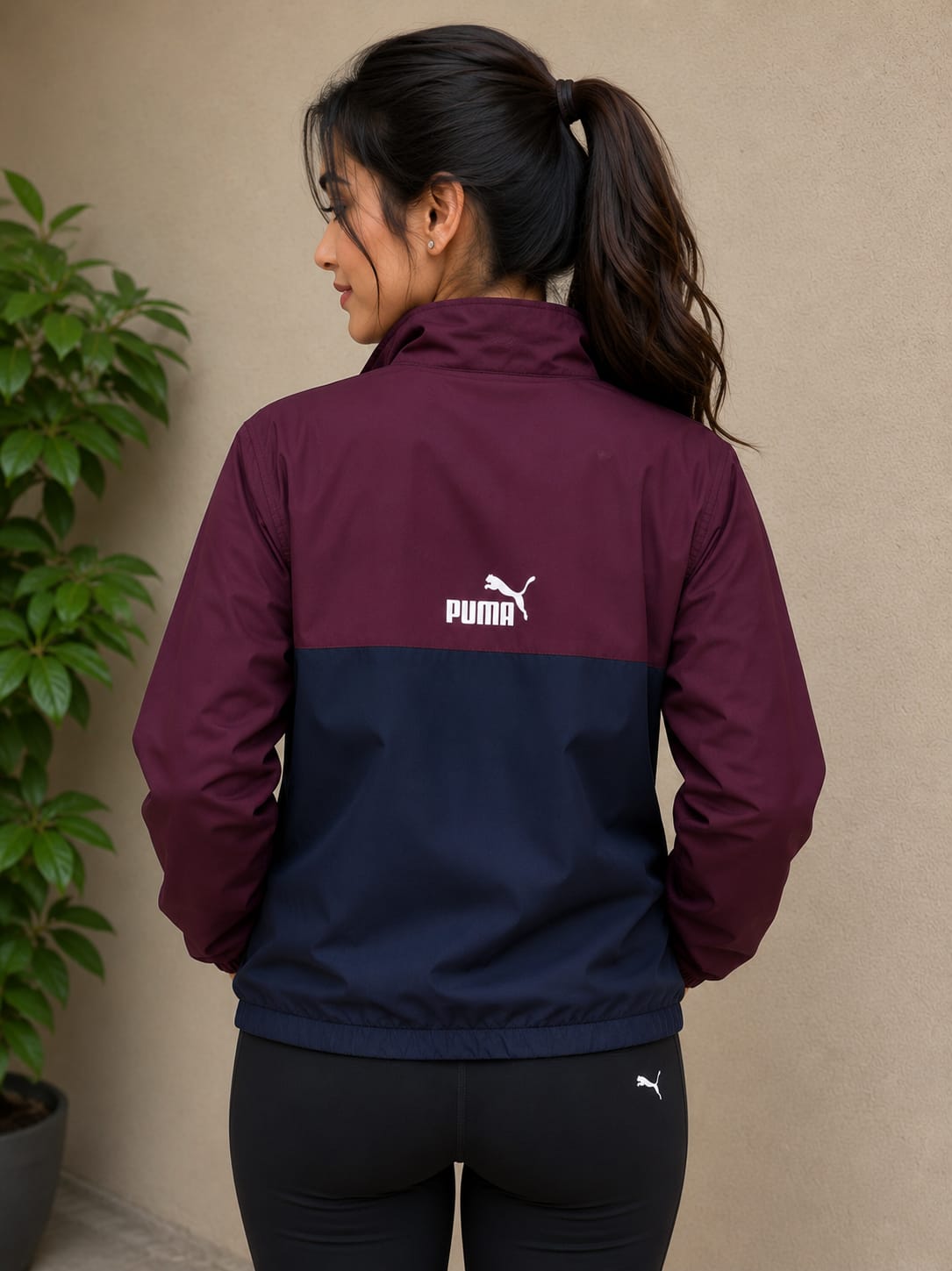WOMEN FULL SLEEVE SOLID HOODED MAROON &BLUE COLOUR