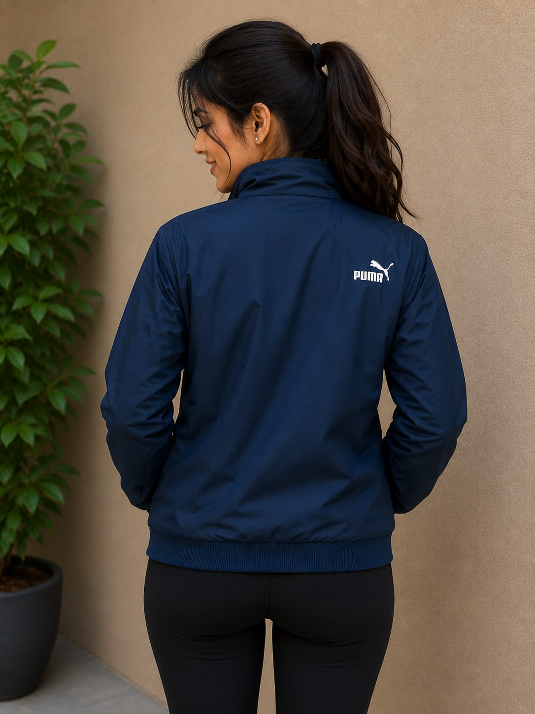 WOMEN FULL SLEEVE SOILD HOODED SWEATSHIRT BLUE COLOUR