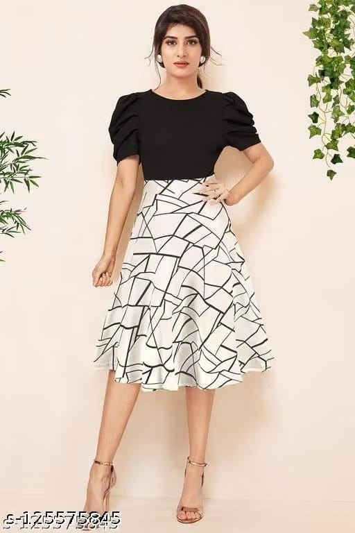 ROUND NECK COTTON BLEND SHORT SLEEVE A-LINE MAXI