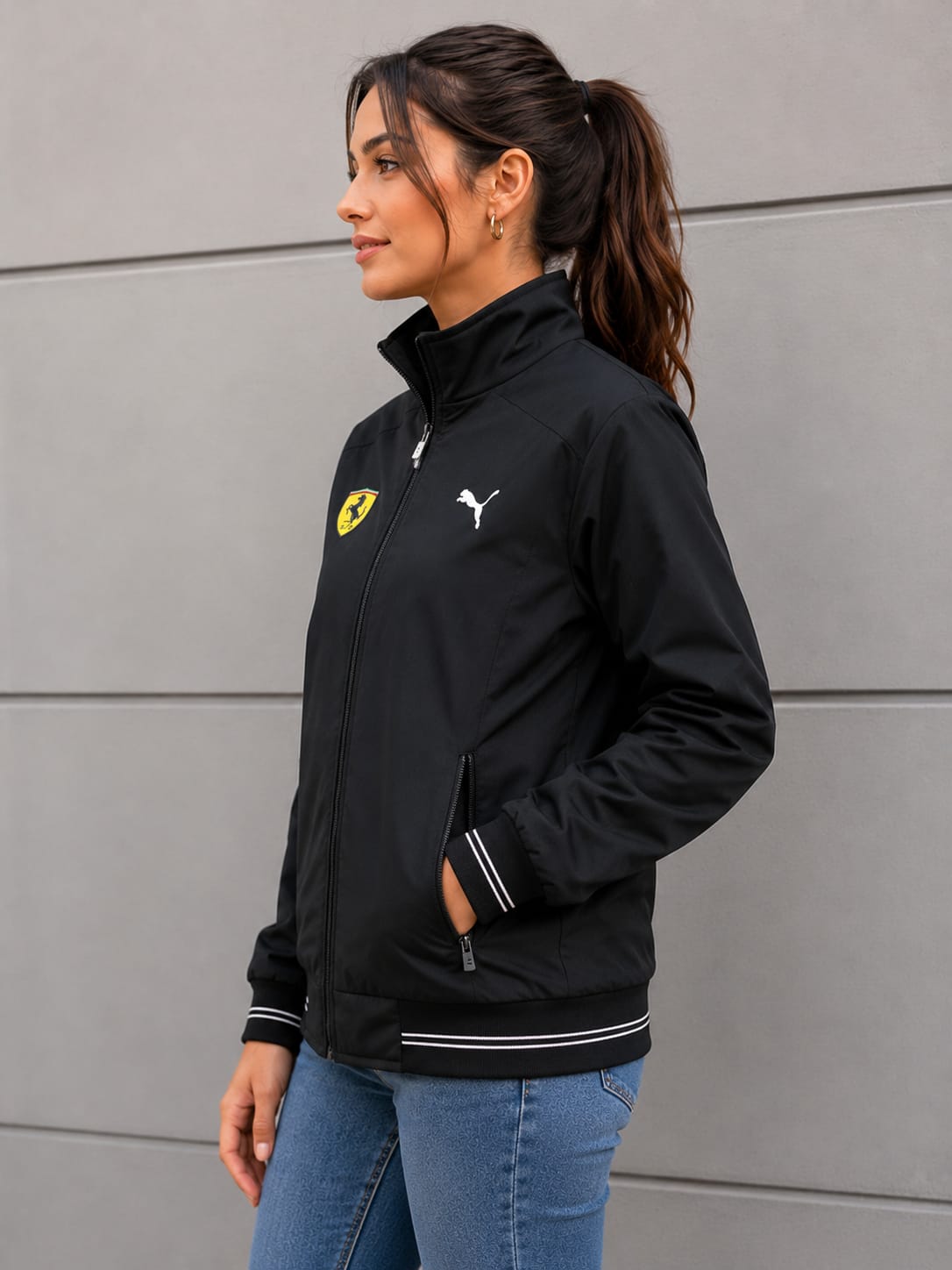 WOMEN FULL SLEEVE SOLID HOODED SWEAT SHIRT BLACK COLOUR