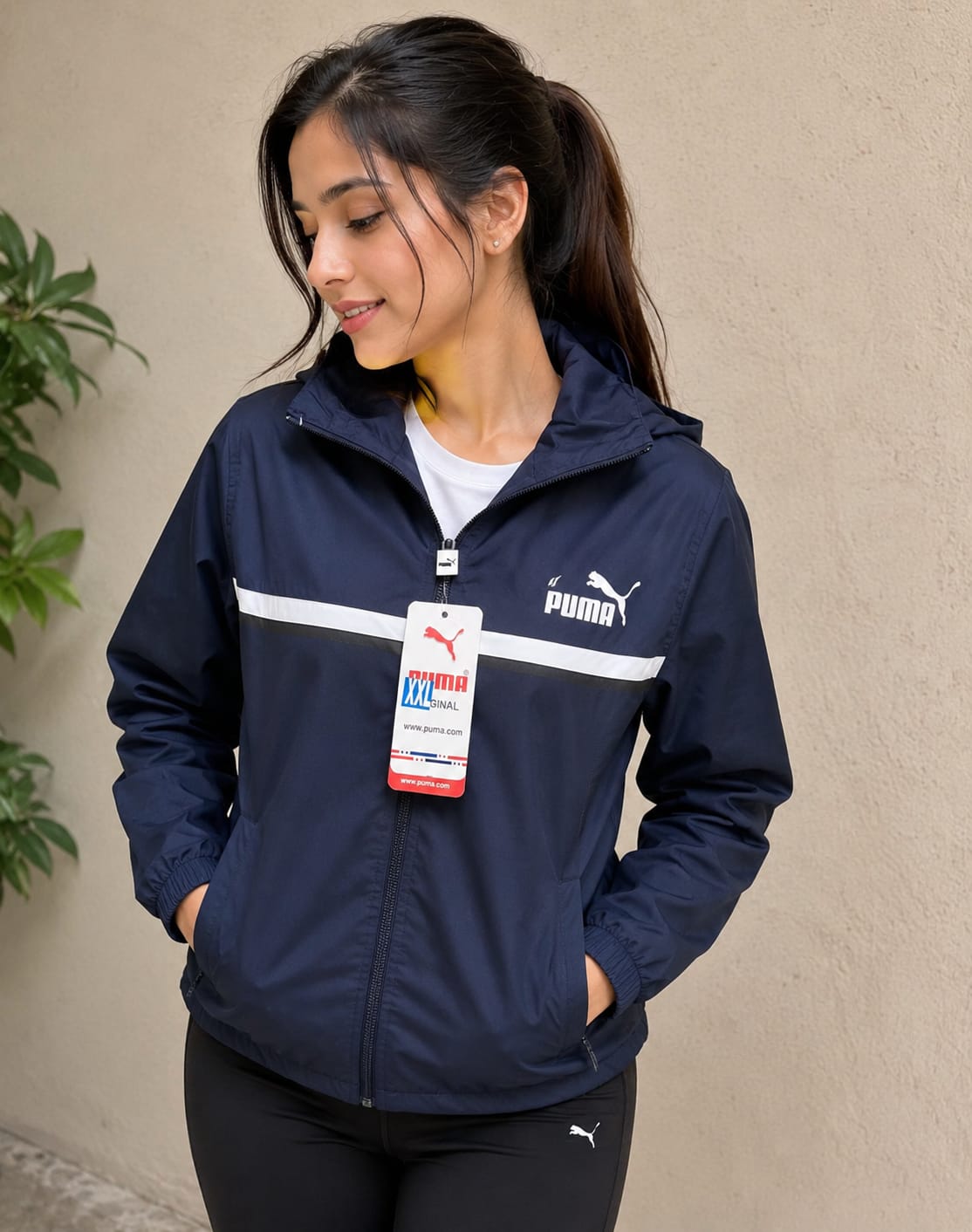 WOMEN FULL SLEEVE SOLID HOODED SWEAT SHIRT BLUE COLOUR