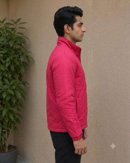 MENS FULL SLEEVE HOODIES BLACK WITH PINK COLOUR