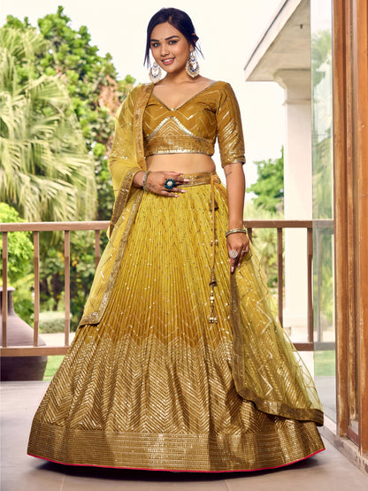 GEORGETTE FABRICRAJPUTI RAJASTHANI DRESSYELLOW COLOUR AND GOLD SHADE