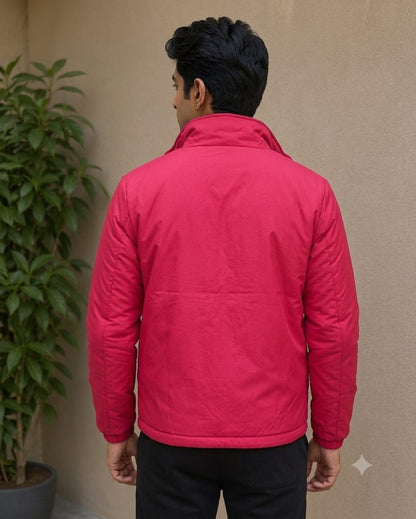 MENS FULL SLEEVE HOODIES BLACK WITH PINK COLOUR