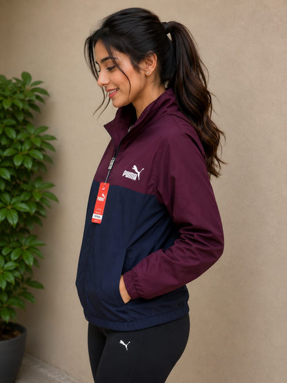 WOMEN FULL SLEEVE SOLID HOODED MAROON &BLUE COLOUR