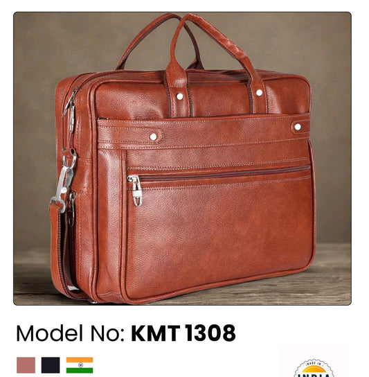 LEATHER BAG FOR OFFICE USE PREMIUM BROWN COLOUR