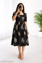 WOMEN MAXI BLACK COLOUR FLORAL