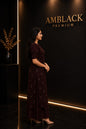 BROWN COLOUR PRINTED KURTI