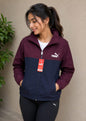 WOMEN FULL SLEEVE SOLID HOODED MAROON &BLUE COLOUR