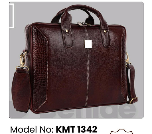 LEATHER BAG FOR OFFICE USE PREMIUM BROWN COLOUR