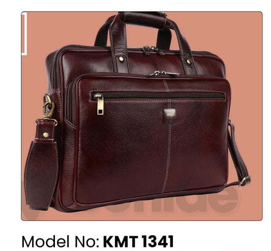 LEATHER BAG FOR OFFICE USE PREMIUM BROWN COLOUR